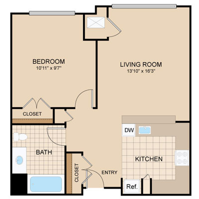 1 Bed 1 Bath