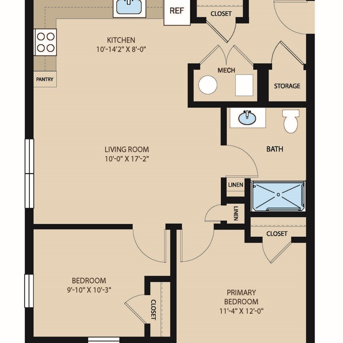 2 Bed 1 Bath