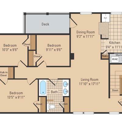 3 Bed 1 Bath