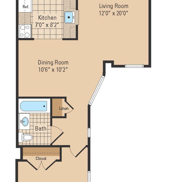1 Bed 1 Bath