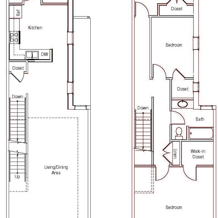The Brownstones Three Bedroom Floor Plan