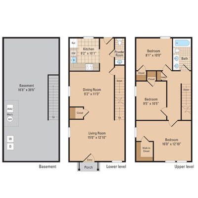 Falls Ridge Three Bedroom Floorplan