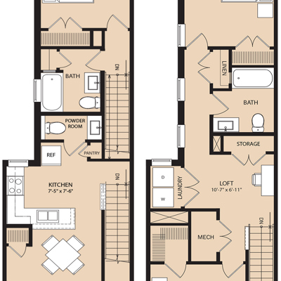 The Brownstones 3020 2nd and 3rd Floor