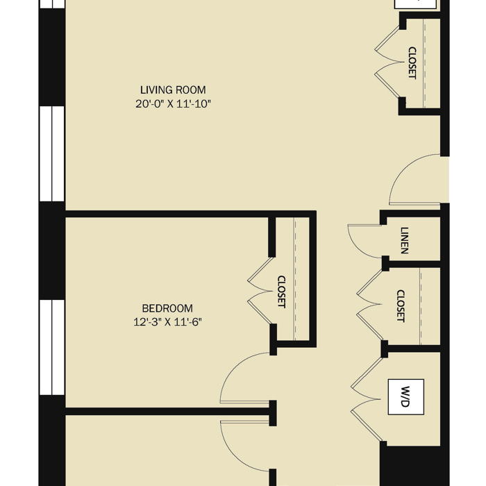 2 Bed 1 Bath