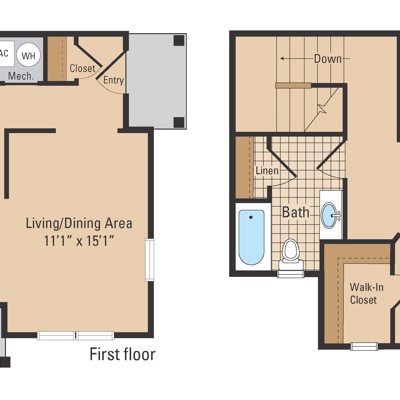 2 Bed 1 Bath