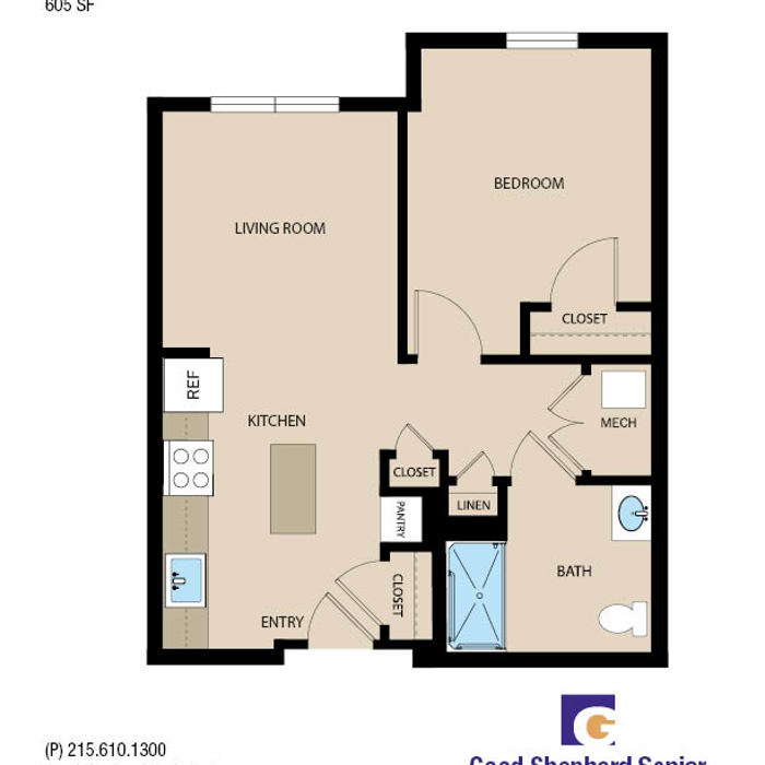 Unit A - 1 Bedroom