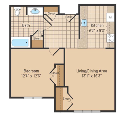 1 Bed 1 Bath