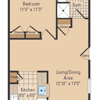 1 Bed 1 Bath