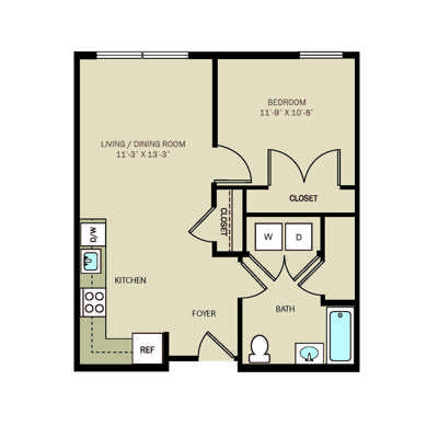 1 Bed 1 Bath Accessible 