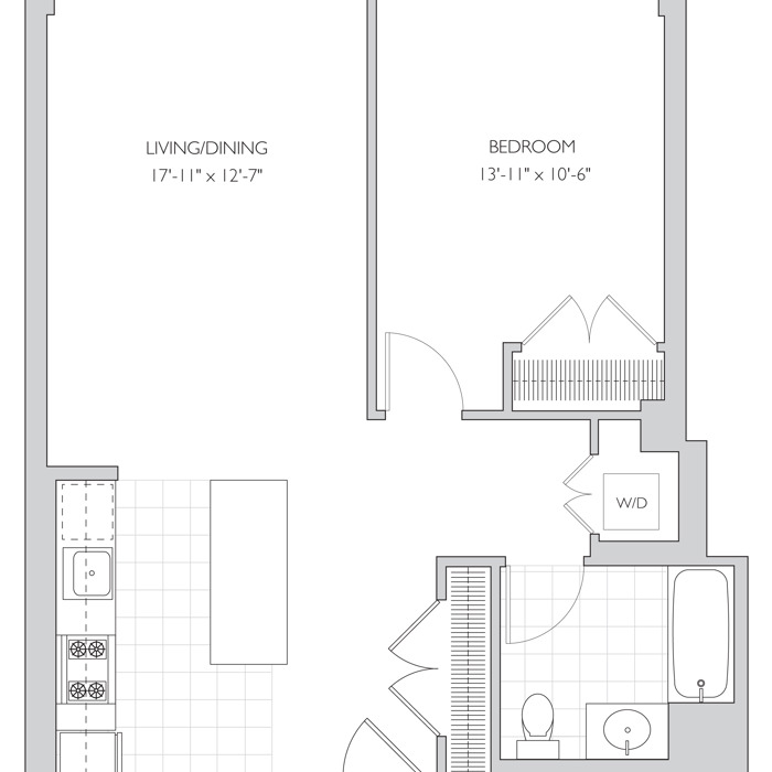 1 Bed 1 Bath