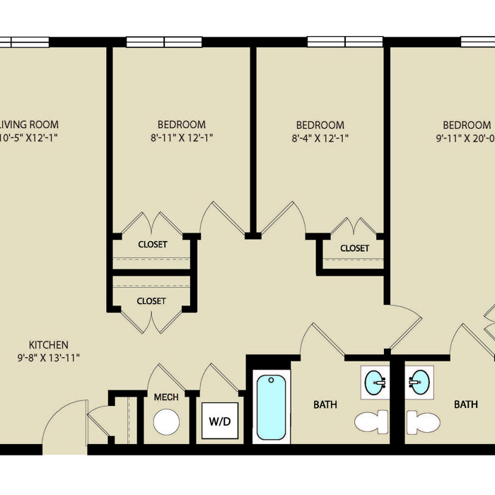 3 Bed 2 Bath