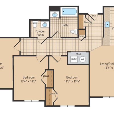 3 Bed 1.5 Bath