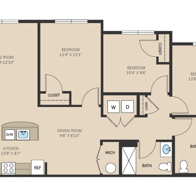 3 Bed 2 Bath