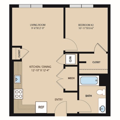 1 Bed 1 Bath