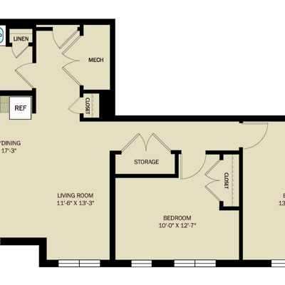 2 Bed 1 Bath