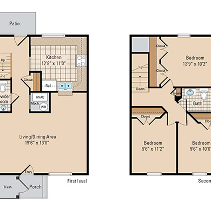 Jefferis Square Three Bedroom Flooplan