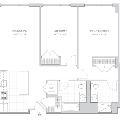 2 Bed 2 Bath C