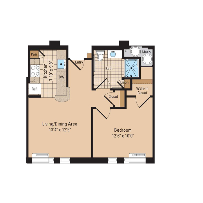 1 Bedroom (B)