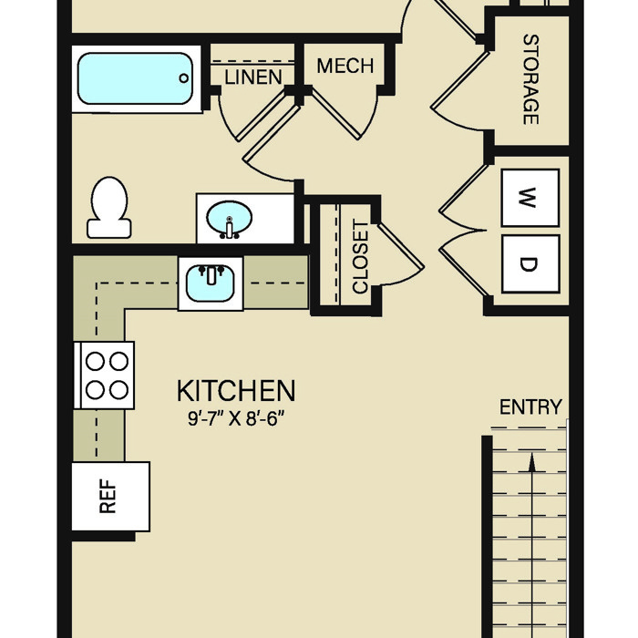 1 Bed 1 Bath