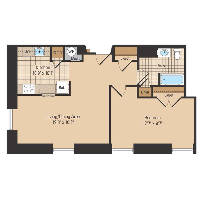 1 Bedroom (B)