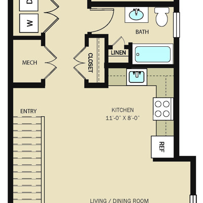 1 Bed 1 Bath