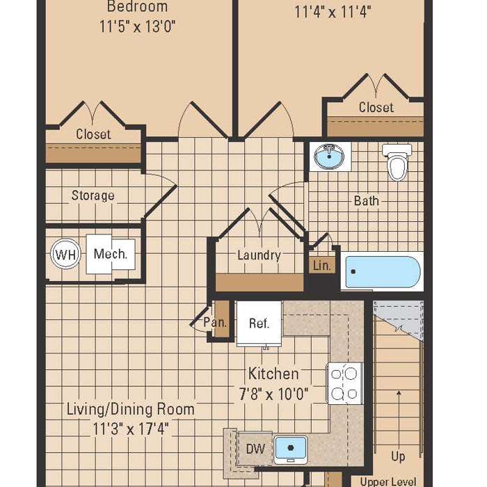 2 Bed 1 Bath