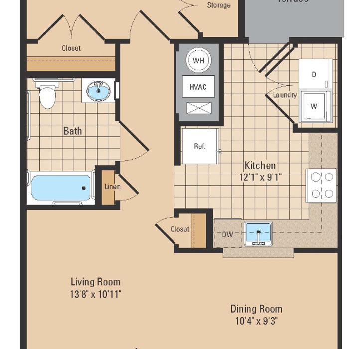 1 Bed 1 Bath