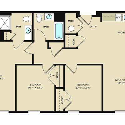 Unit A - 3 Bed, 2 Bath