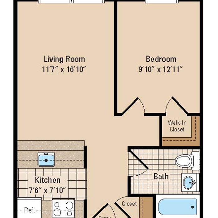 1 Bed 1 Bath