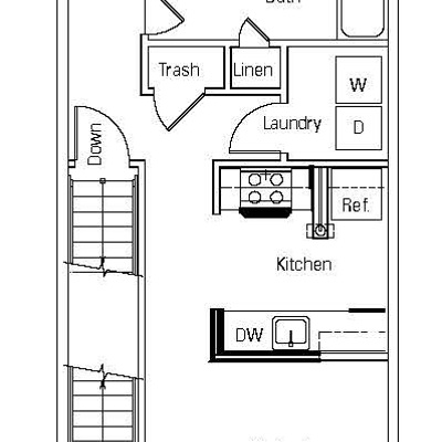 The Brownstones One Bedroom Floor Plan