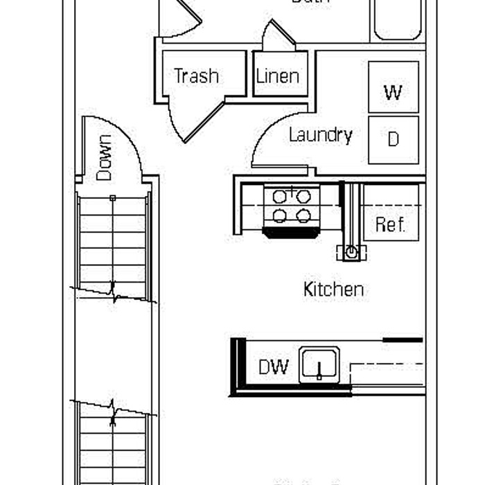 The Brownstones One Bedroom Floor Plan