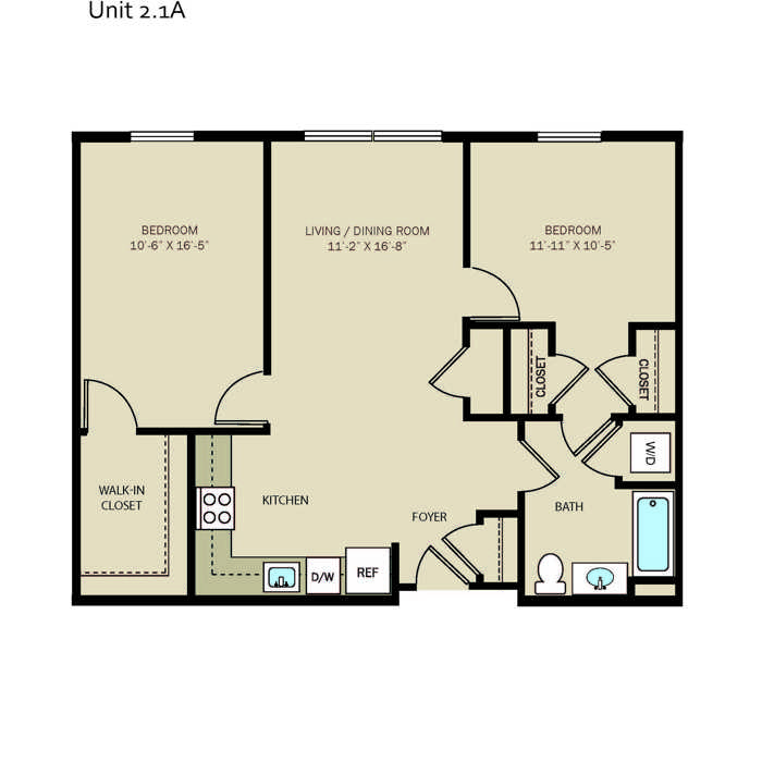 2 Bed 1 Bath
