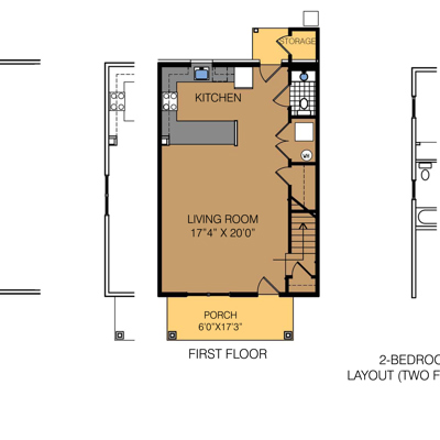 Fairview Village Two Bedroom Floorplan