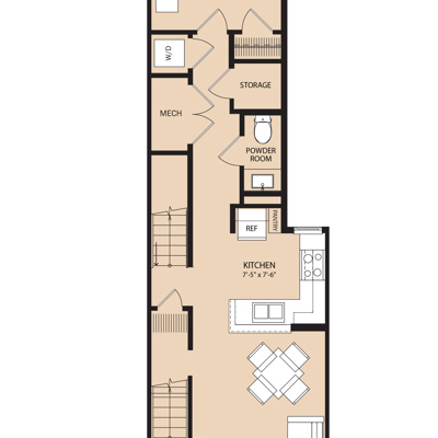 The Brownstones 3026 1st Floor